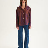 Jamie Haller - The Weekend Shirt in Oxblood Stripe