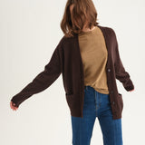 Jamie Haller - The Welt Pocket Cashmere Cardigan in Mud
