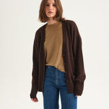 Jamie Haller - The Welt Pocket Cashmere Cardigan in Mud