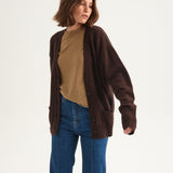 Jamie Haller - The Welt Pocket Cashmere Cardigan in Mud