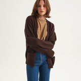 Jamie Haller - The Welt Pocket Cashmere Cardigan in Mud