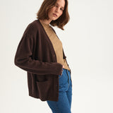Jamie Haller - The Welt Pocket Cashmere Cardigan in Mud