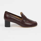 Jamie Haller - The Heeled Penny Loafer in Oxblood