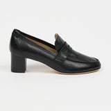 Jamie Haller - The Heeled Penny Loafer in Black