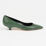 Jamie Haller - The Kitty Point Heel in Green Snake
