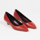 Jamie Haller - The Kitty Point Heel in Red Snake