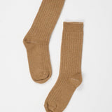 Jamie Haller - Ribbed Crew Socks in Camel