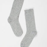 Jamie Haller - Ribbed Crew Socks in Light Heather