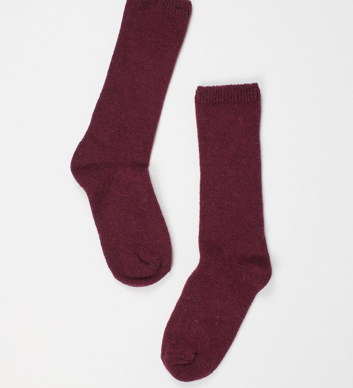 Jamie Haller - Solid Crew Socks in Burgundy