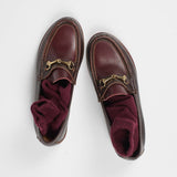 Jamie Haller - Solid Crew Socks in Burgundy