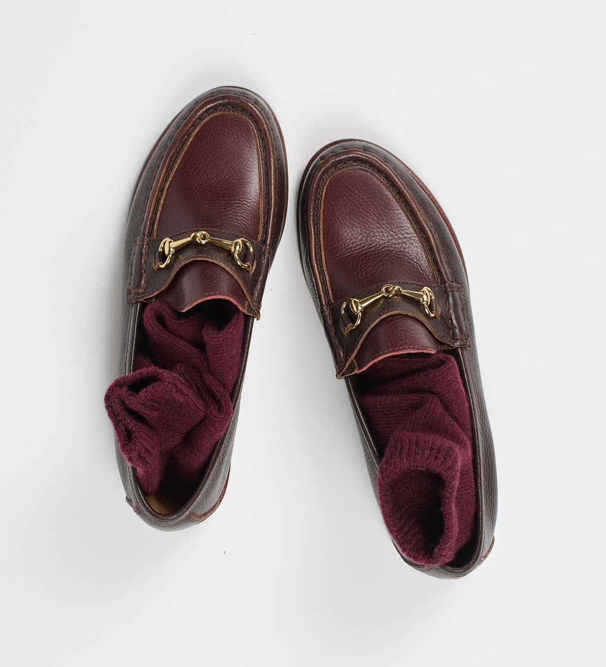 Jamie Haller - Solid Crew Socks in Burgundy