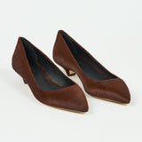 Jamie Haller - The Kitty Point Heel in Ponyhair Rosewood