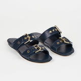 Jamie Haller - The Double Buckle Slide in Navy