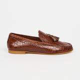 Jamie Haller - The Tasselo Moc Loafer in Brown Croc