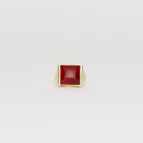 Jamie Haller - The Luques Square Signet Ring in Red Agate