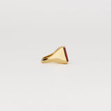 Jamie Haller - The Nina Flat Signet Ring in Red Jasper