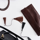 Jamie Haller - The Fringe Tassel Tie in Oxblood