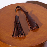 Jamie Haller - The Fringe Tassel Tie in Oxblood