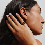 Jamie Haller - The Francis Oval Signet Ring in Tigers Eye