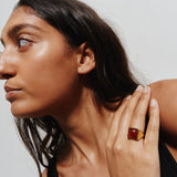 Jamie Haller - The Luques Square Signet Ring in Red Agate