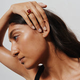 Jamie Haller - The Luques Square Signet Ring in Red Agate