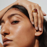 Jamie Haller - The Luques Square Signet Ring in Red Agate