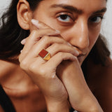 Jamie Haller - The Nina Flat Signet Ring in Red Jasper