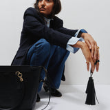 Jamie Haller - The Fringe Tassel Tie in Black