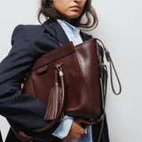 Jamie Haller - The Fringe Tassel Tie in Oxblood