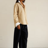 Jamie Haller - The Tipped Weekend Shirt in Honey Stripe