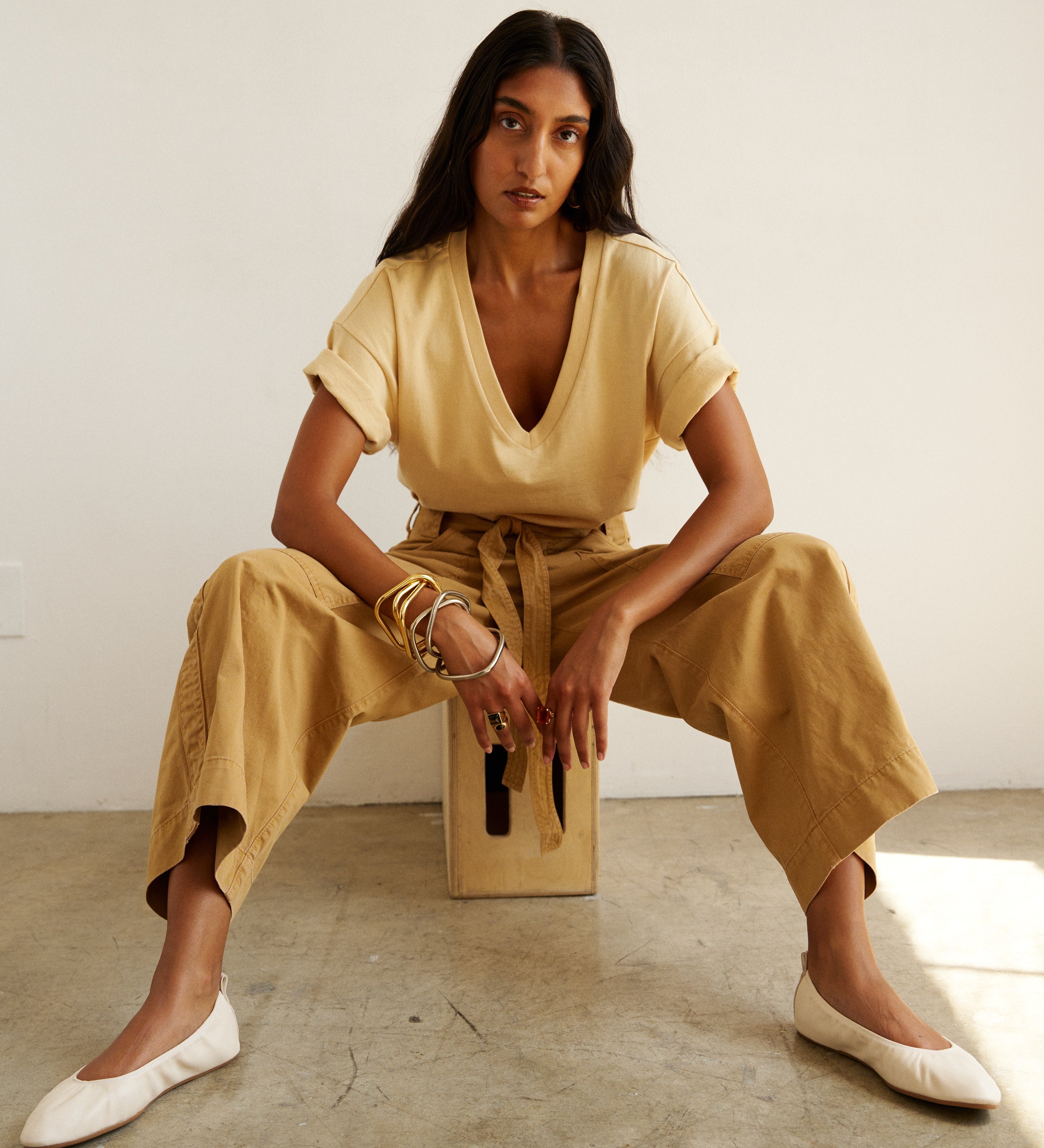 Jamie Haller - The V Tee in Butter