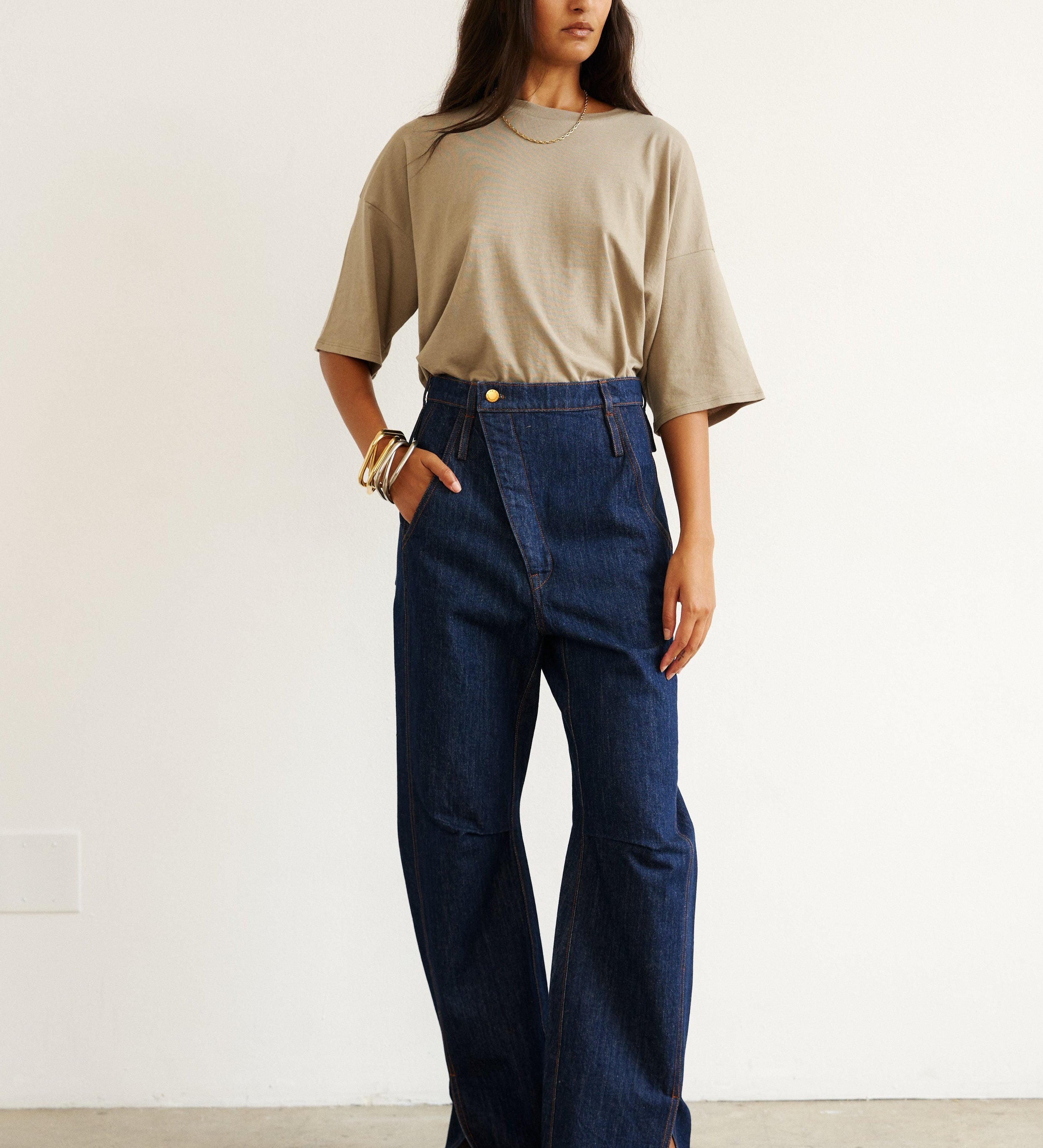 Jamie Haller - The Draped Tee in French Grey