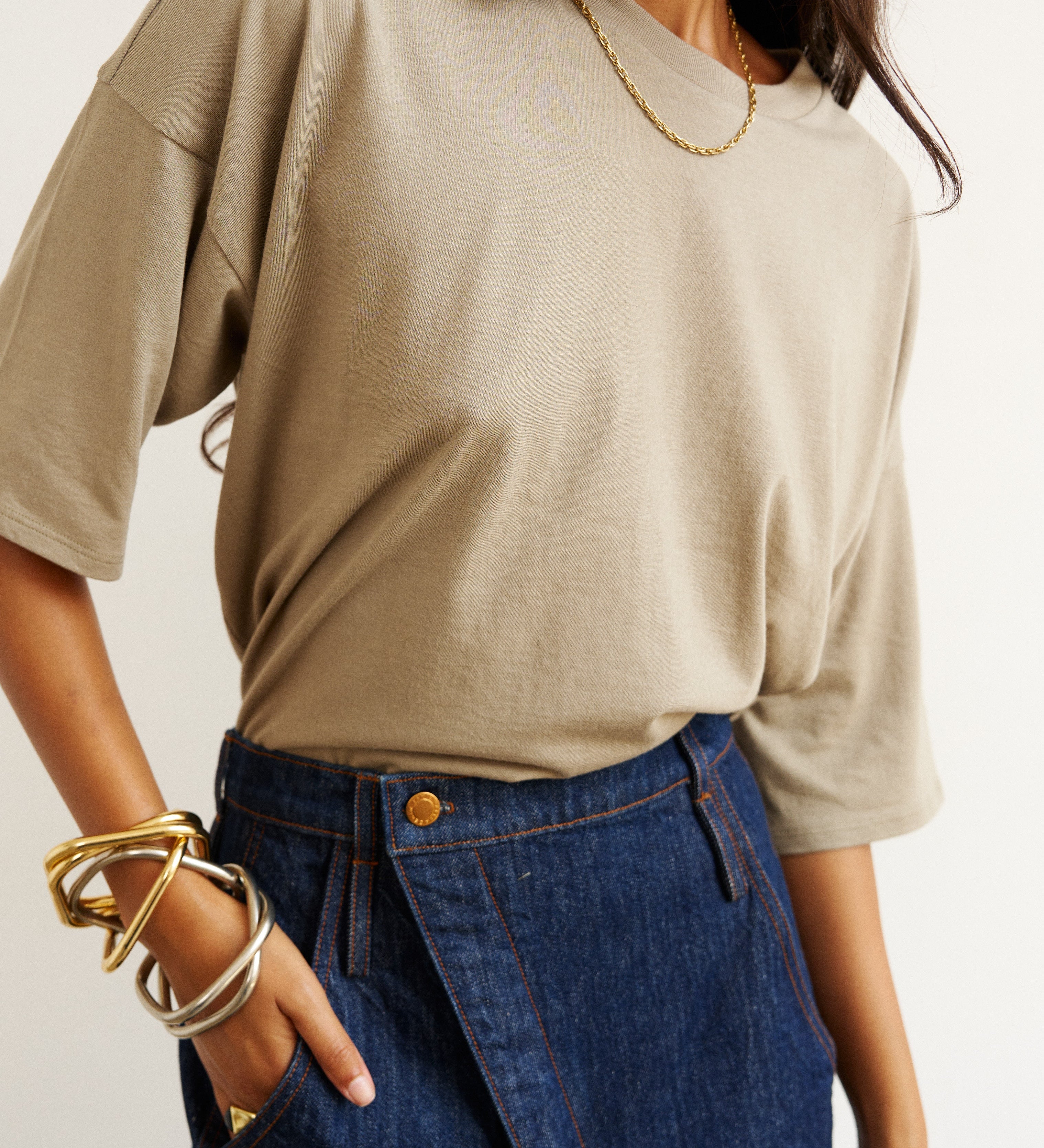 Jamie Haller - The Draped Tee in French Grey