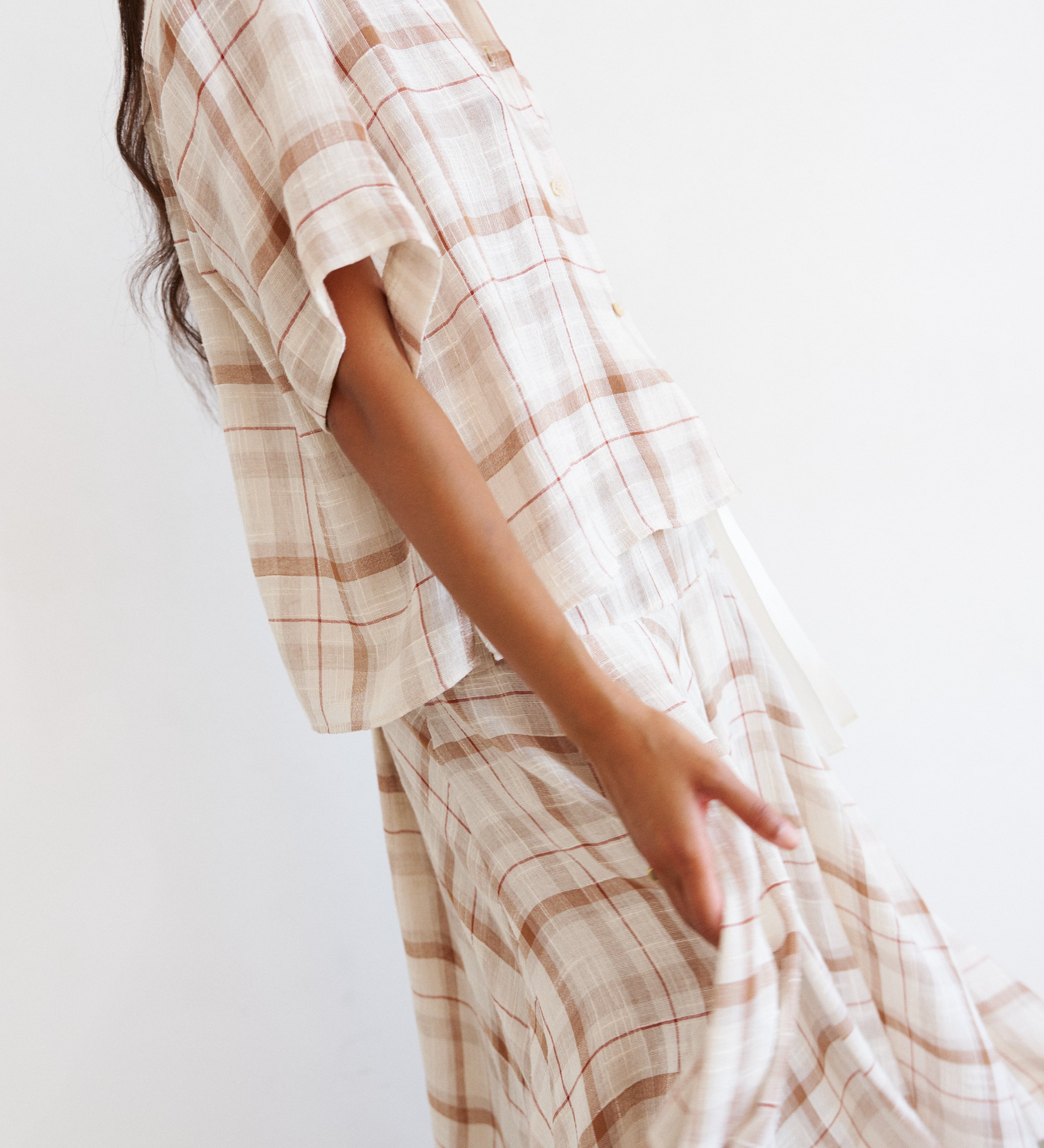 Jamie Haller - The Italian Summer Skirt in Natural Plaid