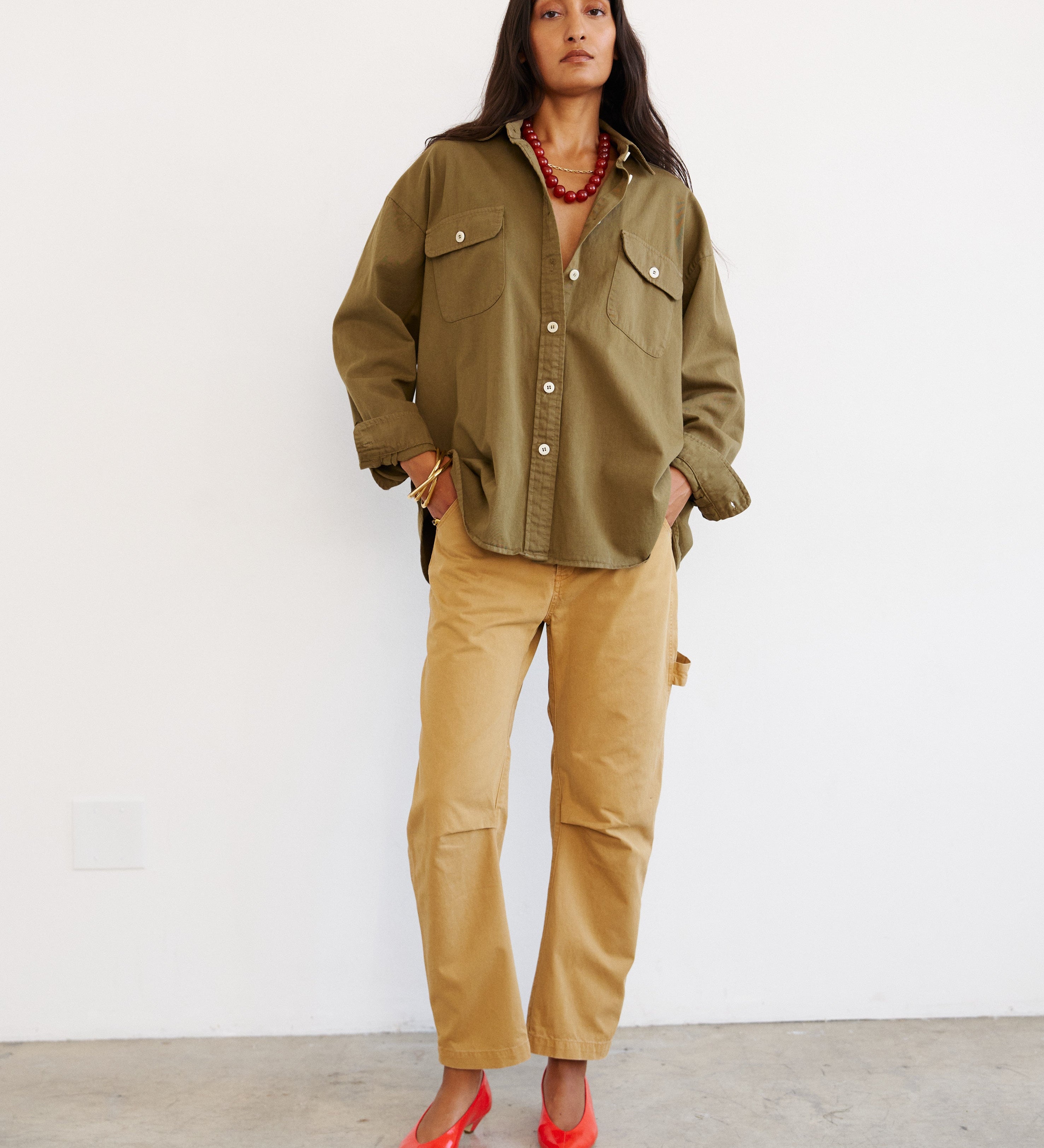 Jamie Haller - The Big Shirt in Khaki