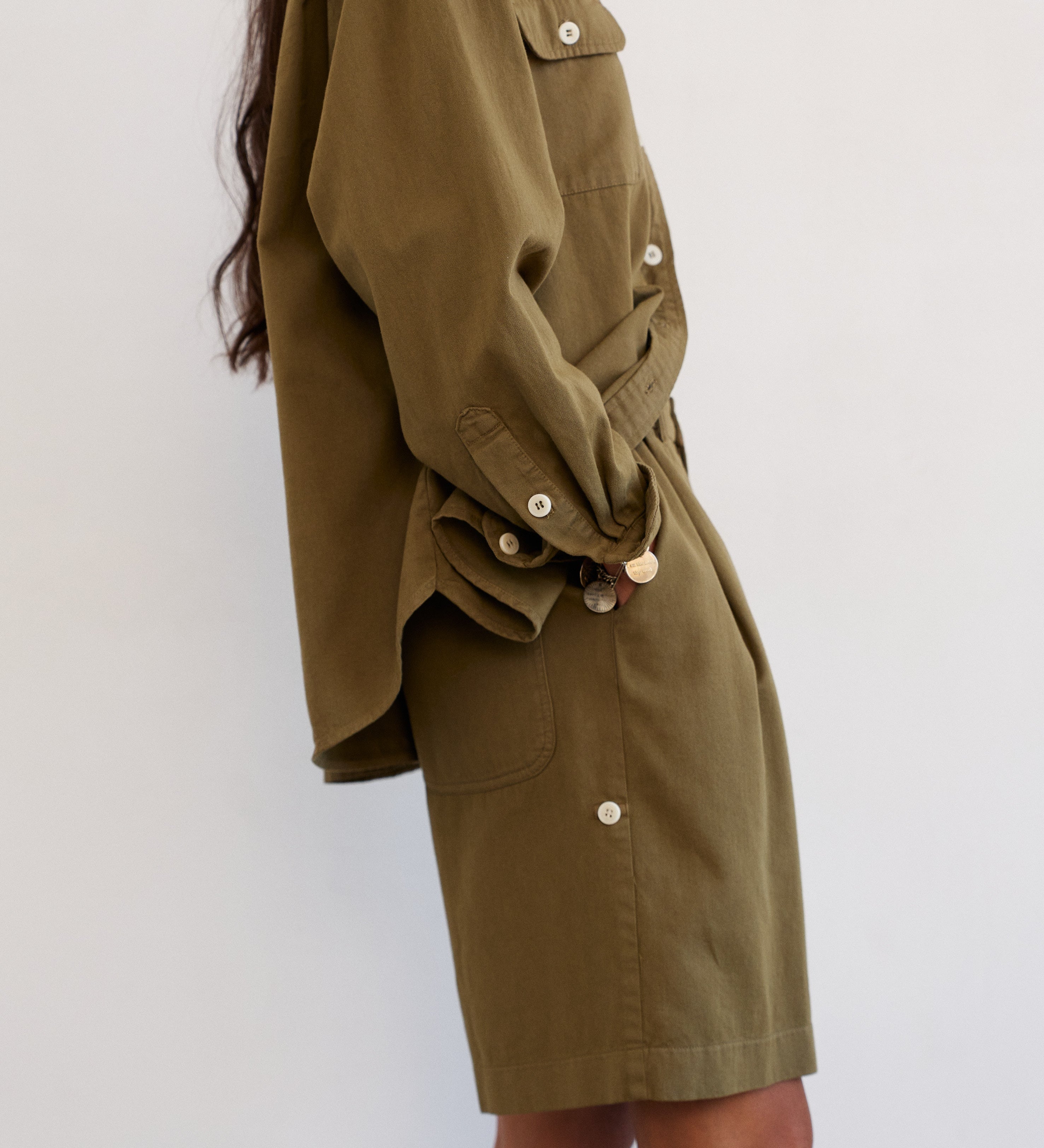 Jamie Haller - The Pleat Short in Khaki