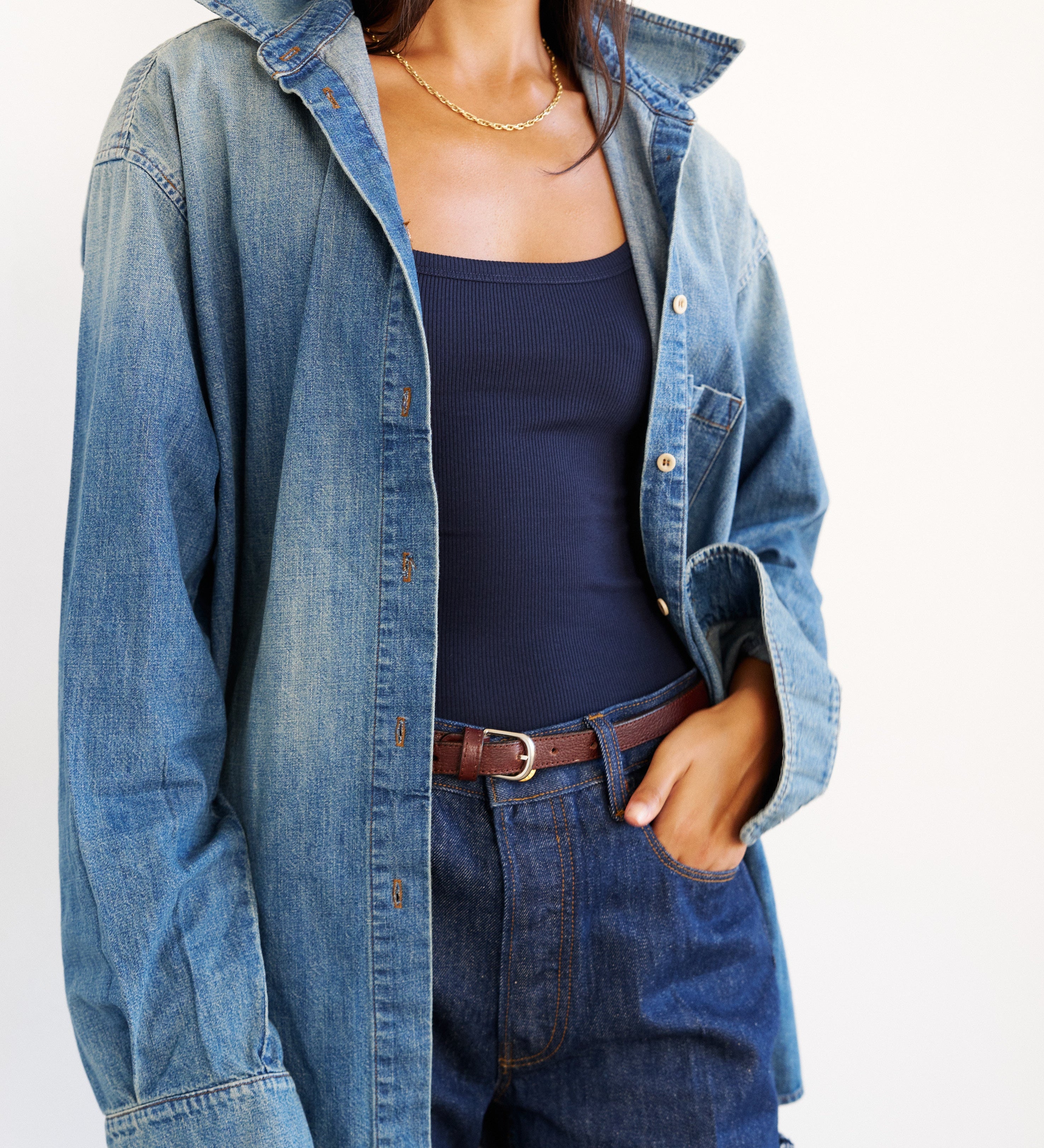 Jamie Haller - The Undershirt Rib Tank in Navy