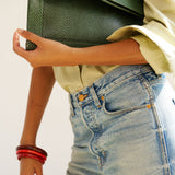 Jamie Haller - The Document Clutch in Green Snake