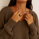 Jamie Haller - The V Fave in Cotton Cashmere in Khaki