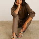 Jamie Haller - The V Fave in Cotton Cashmere in Khaki