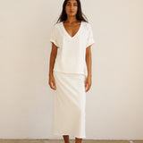 Jamie Haller - The Column Skirt in White