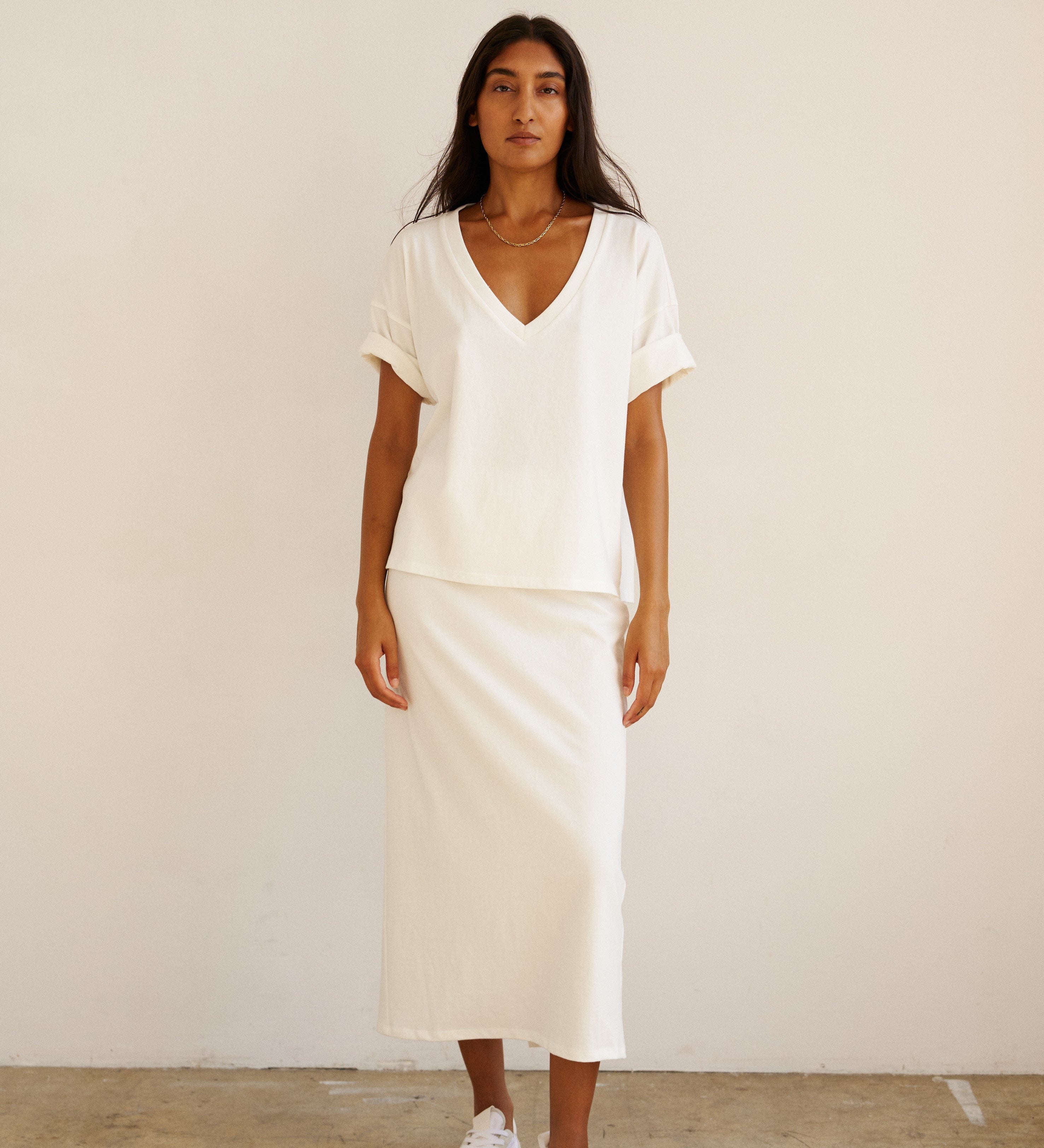 Jamie Haller - The Column Skirt in White