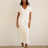 Jamie Haller - The Column Skirt in White