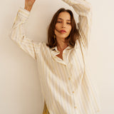 Jamie Haller - The Essential Shirt in Ivory Stripe
