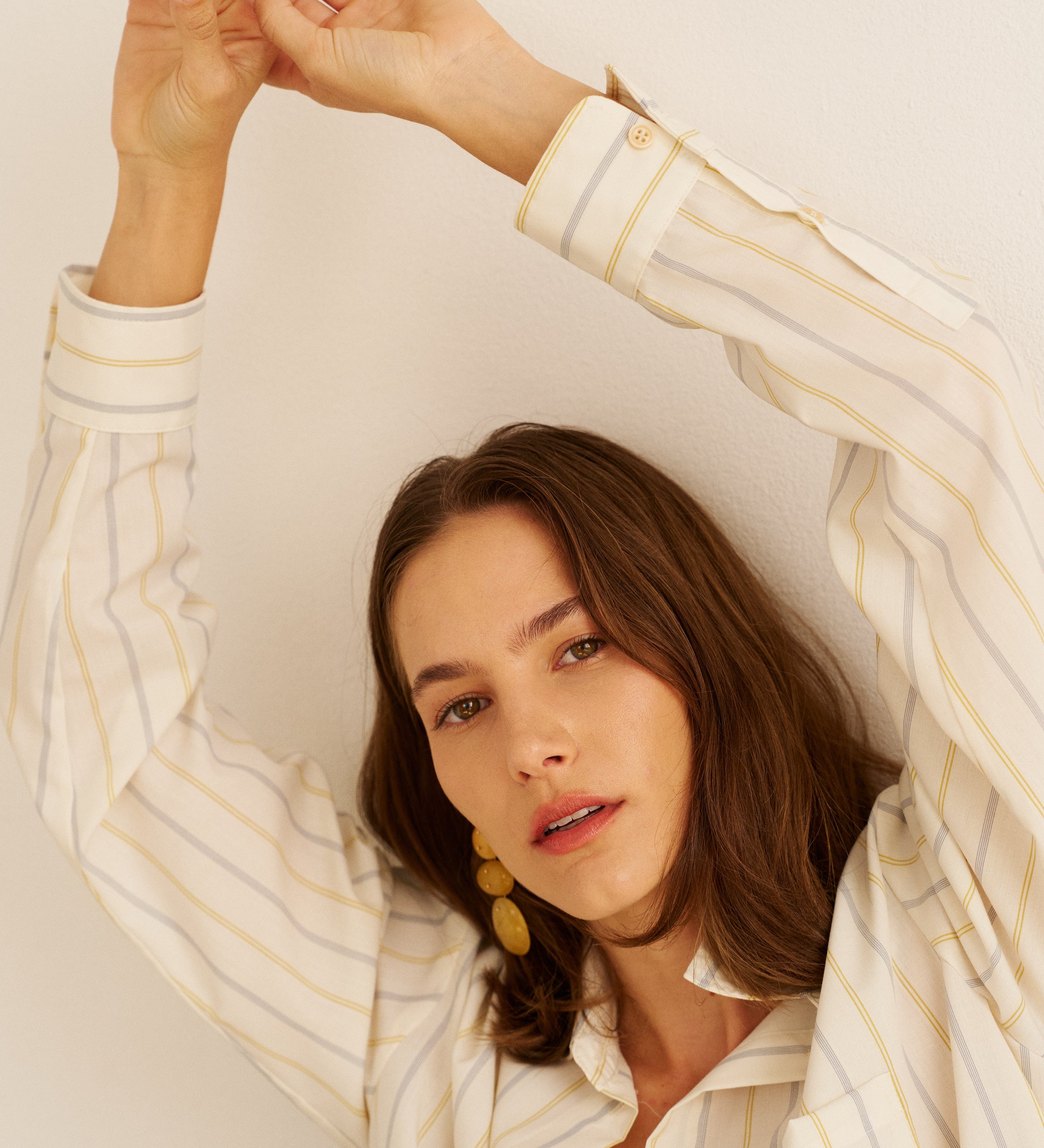 Jamie Haller - The Essential Shirt in Ivory Stripe