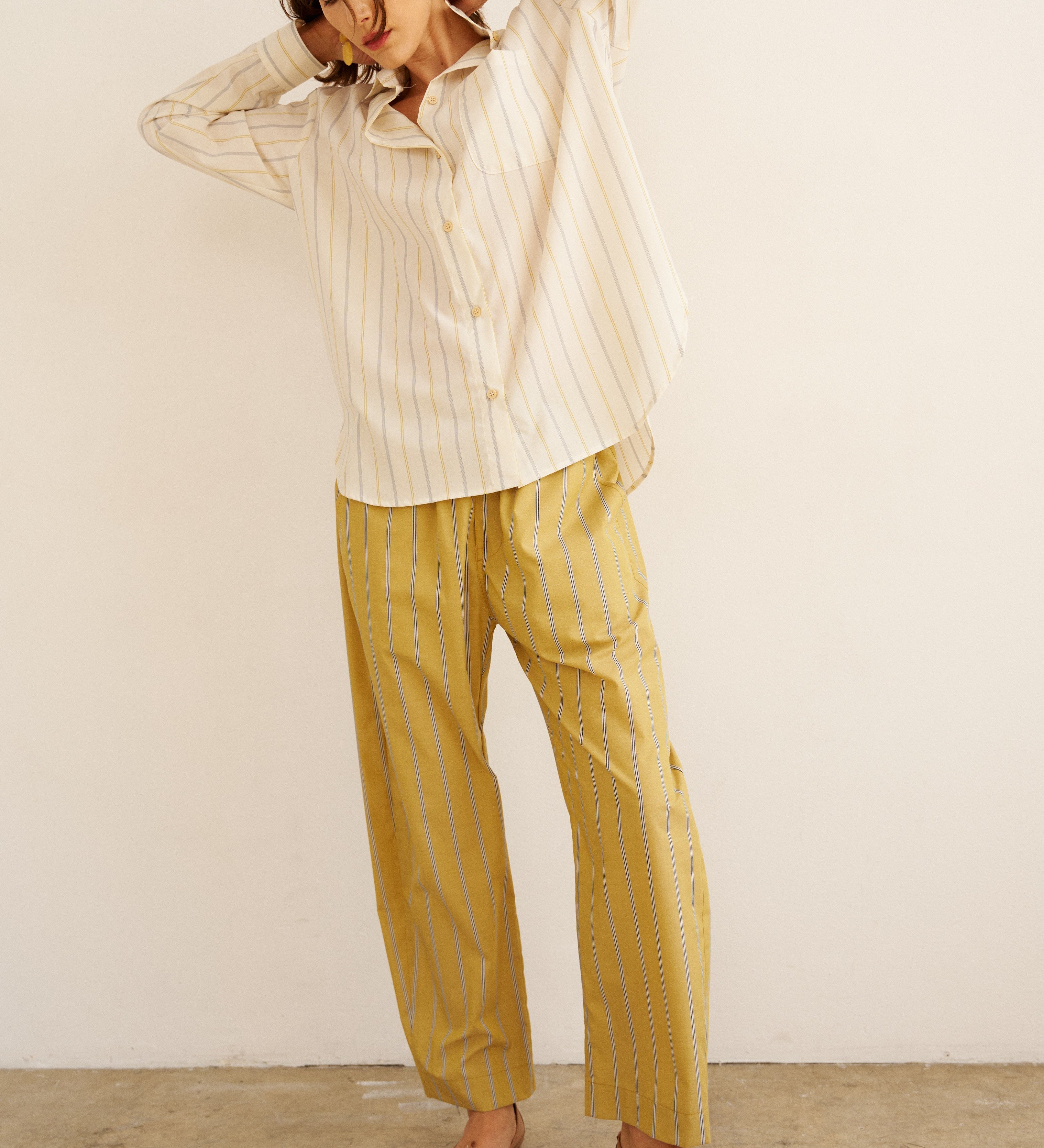Jamie Haller - The Essential Shirt in Ivory Stripe