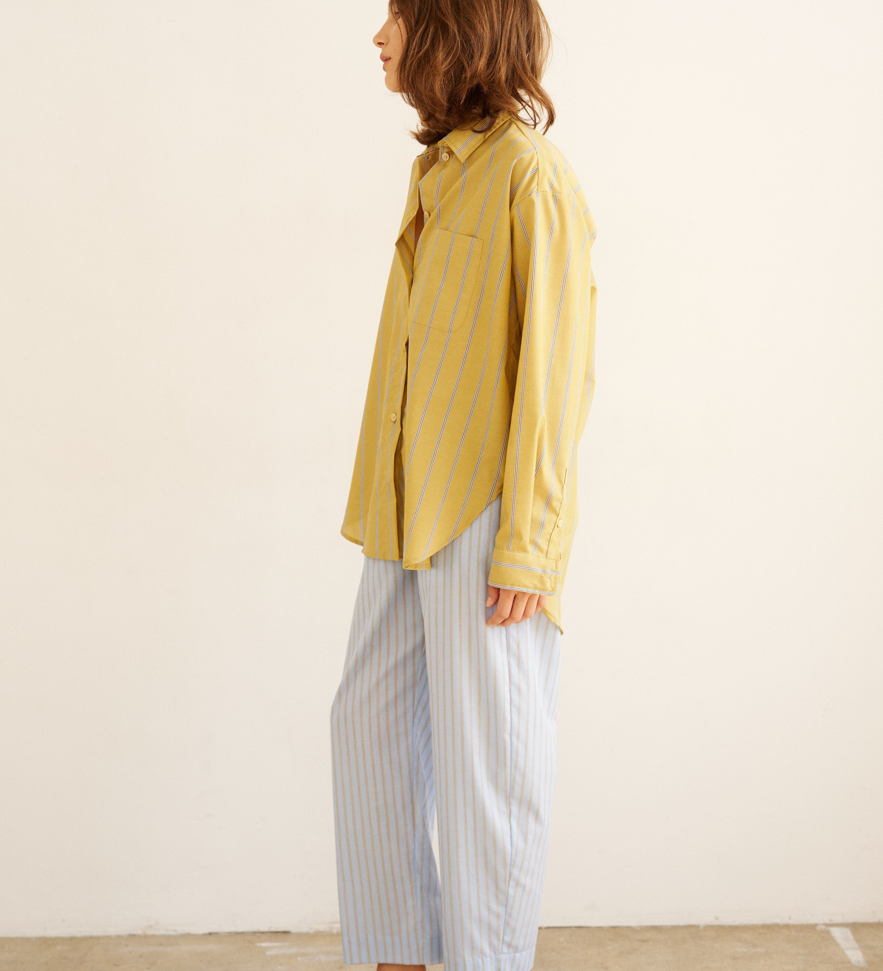Jamie Haller - The Boxer Pant in Baby Blue Stripe