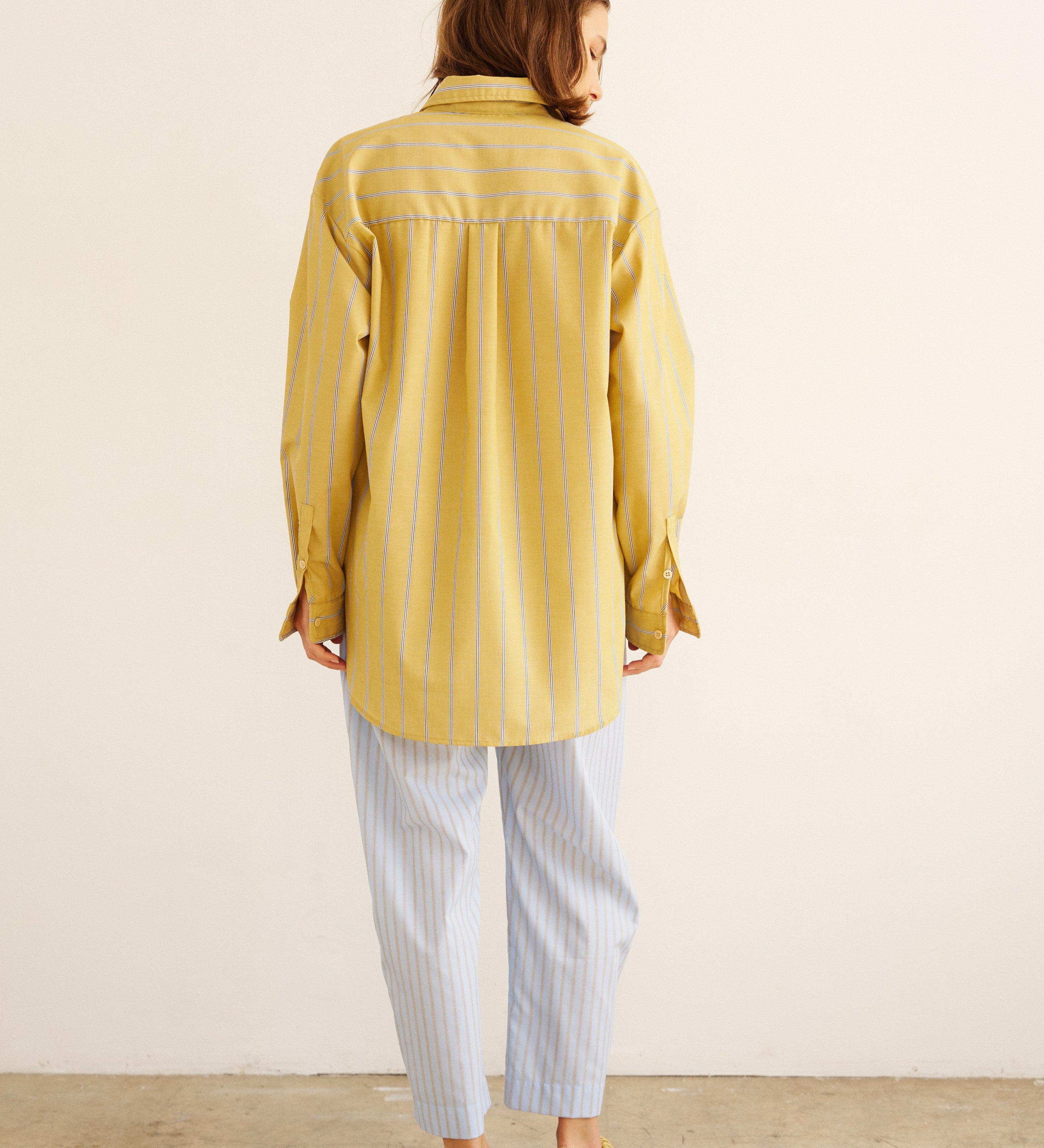 Jamie Haller - The Boxer Pant in Baby Blue Stripe