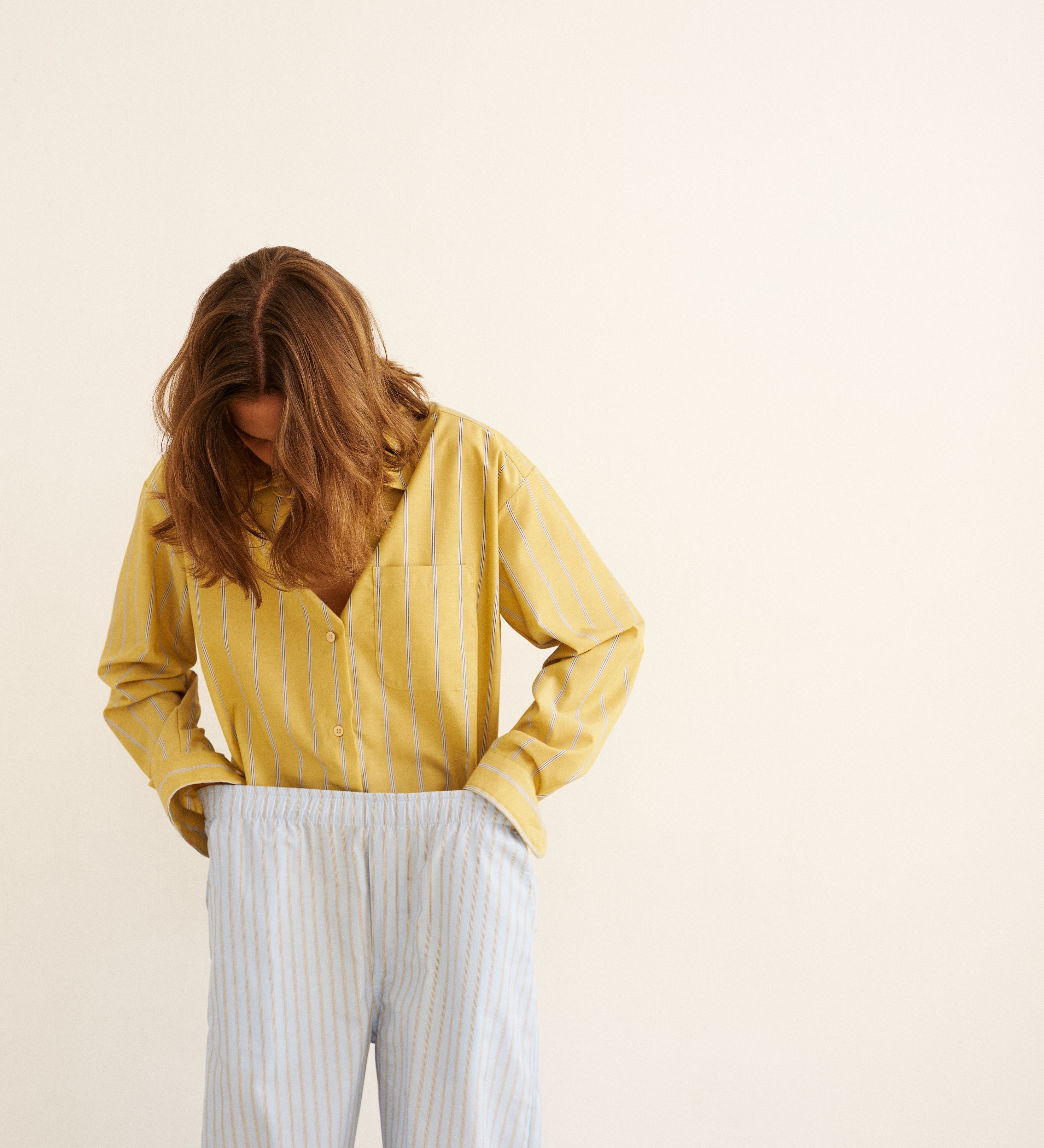 Jamie Haller - The Boxer Pant in Baby Blue Stripe