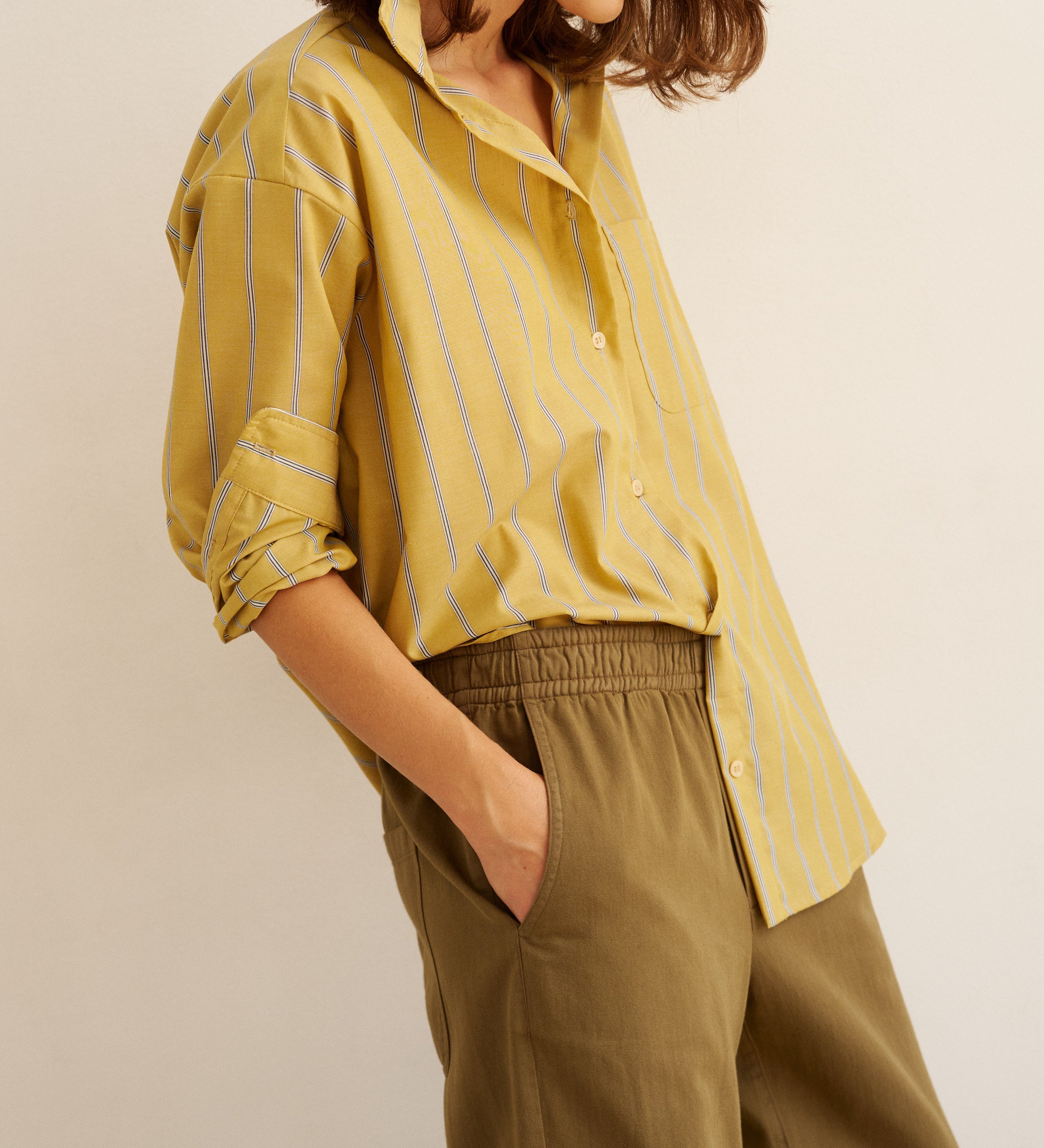 Jamie Haller - The Essential Shirt in Golden Stripe